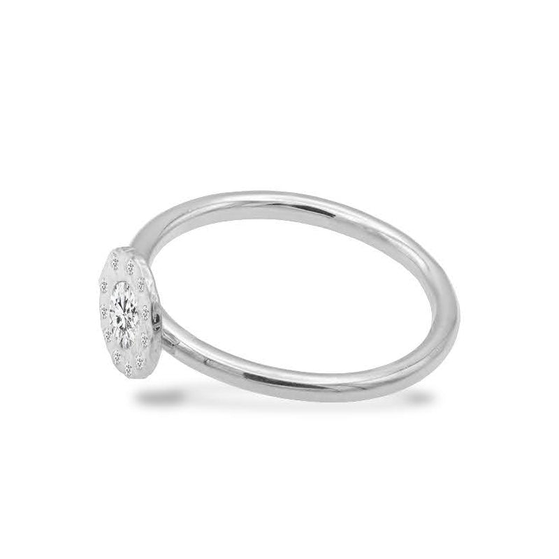 Inel de logodna din Aur Alb cu 12 diamante de 0.30 ct