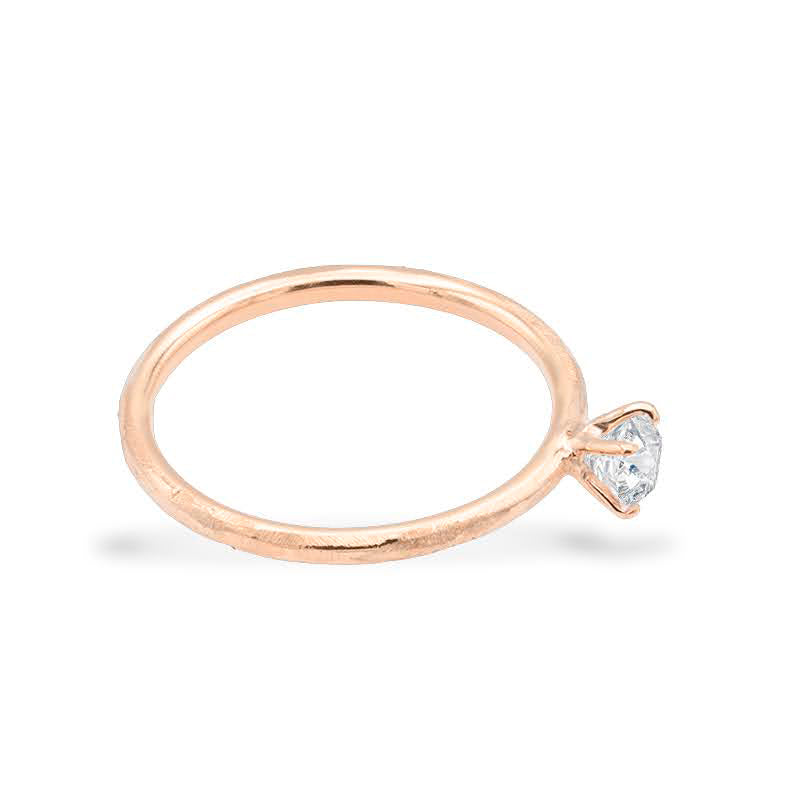 Inel de logodna din Aur Rose cu diamant de 0.25 ct - Model 03