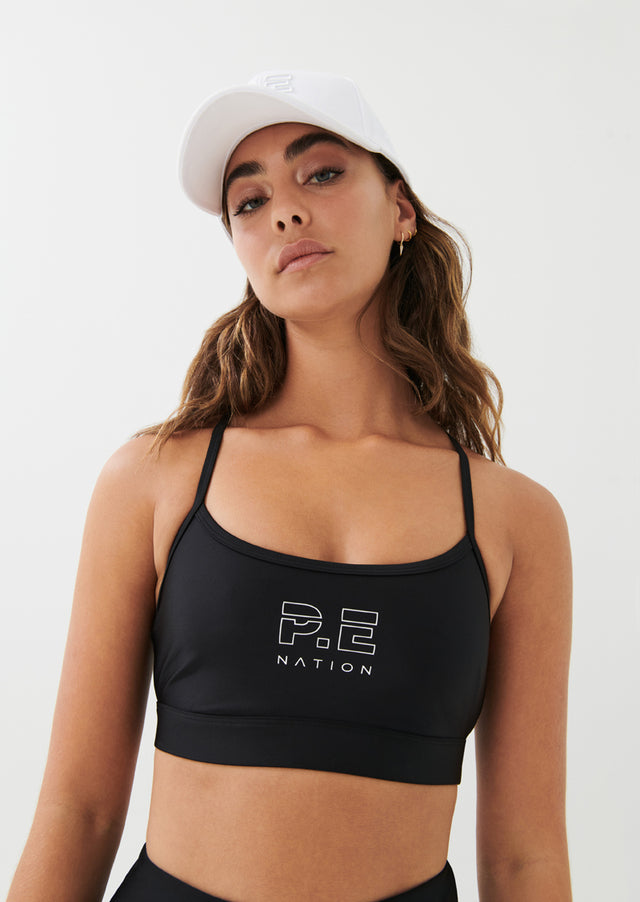 P. E Nation - Basket Cut Sports Bra in Black - STELLASSTYLE