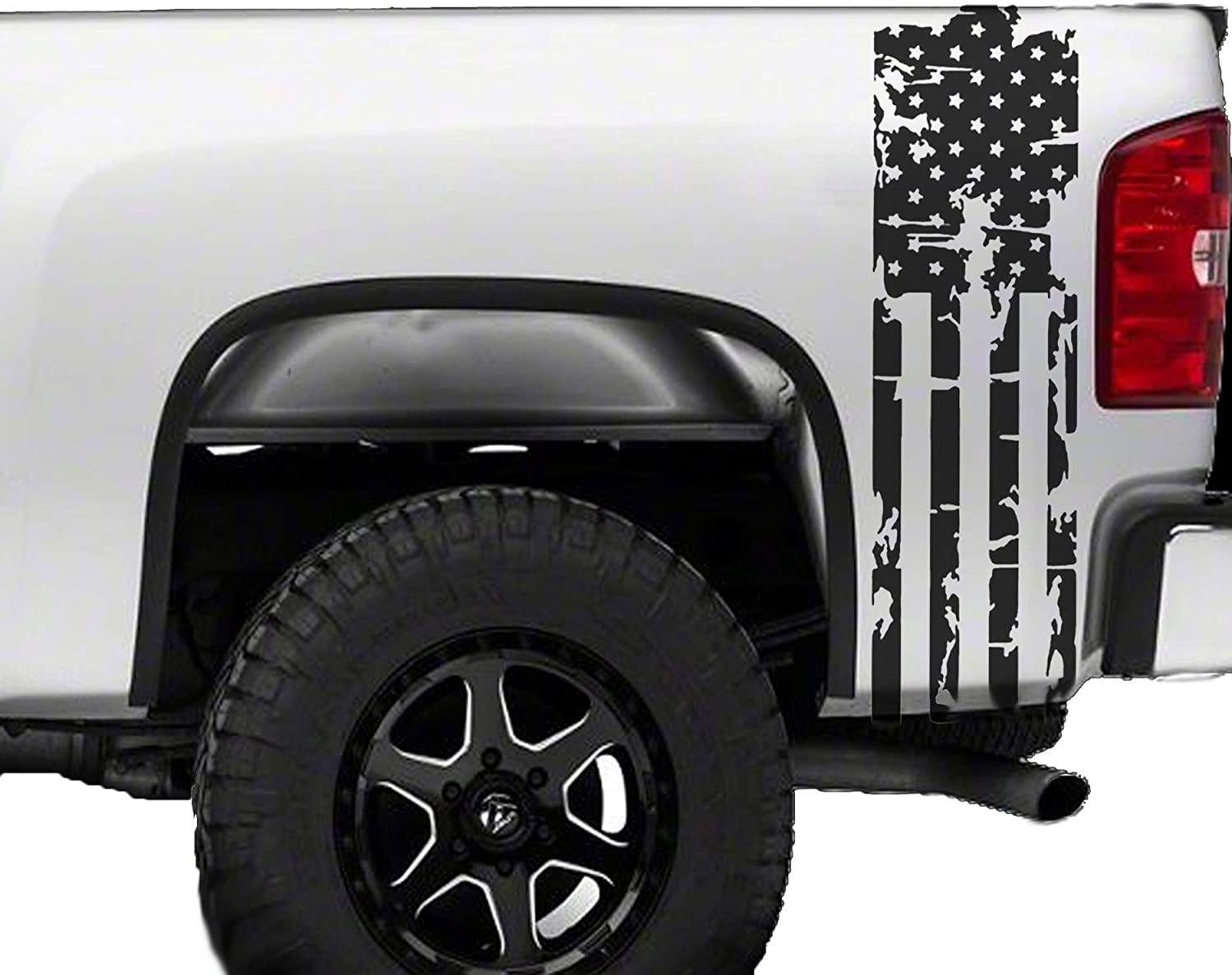 USA American Flag Truck  Bed  Stripes Distressed Pickup  