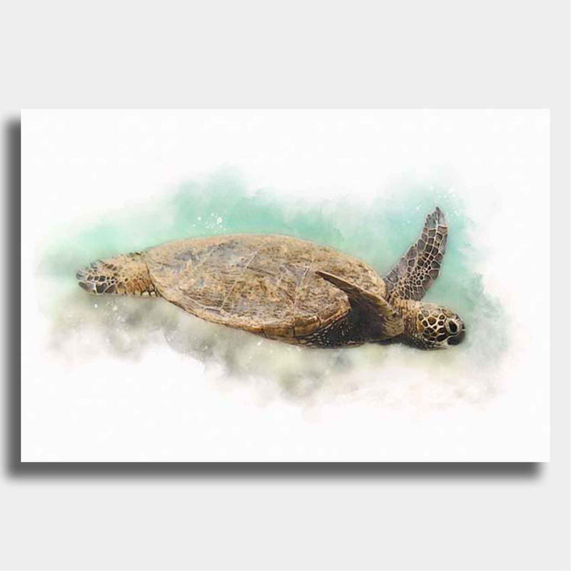Hawaiian Green Sea Turtle Watercolor I
