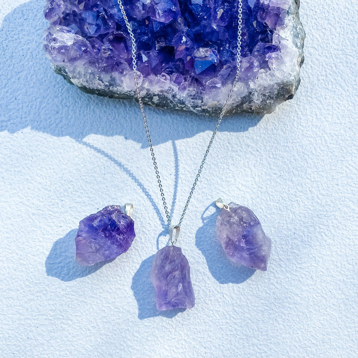 Amethyst Healing Crystal Wire Wrapped Pendant