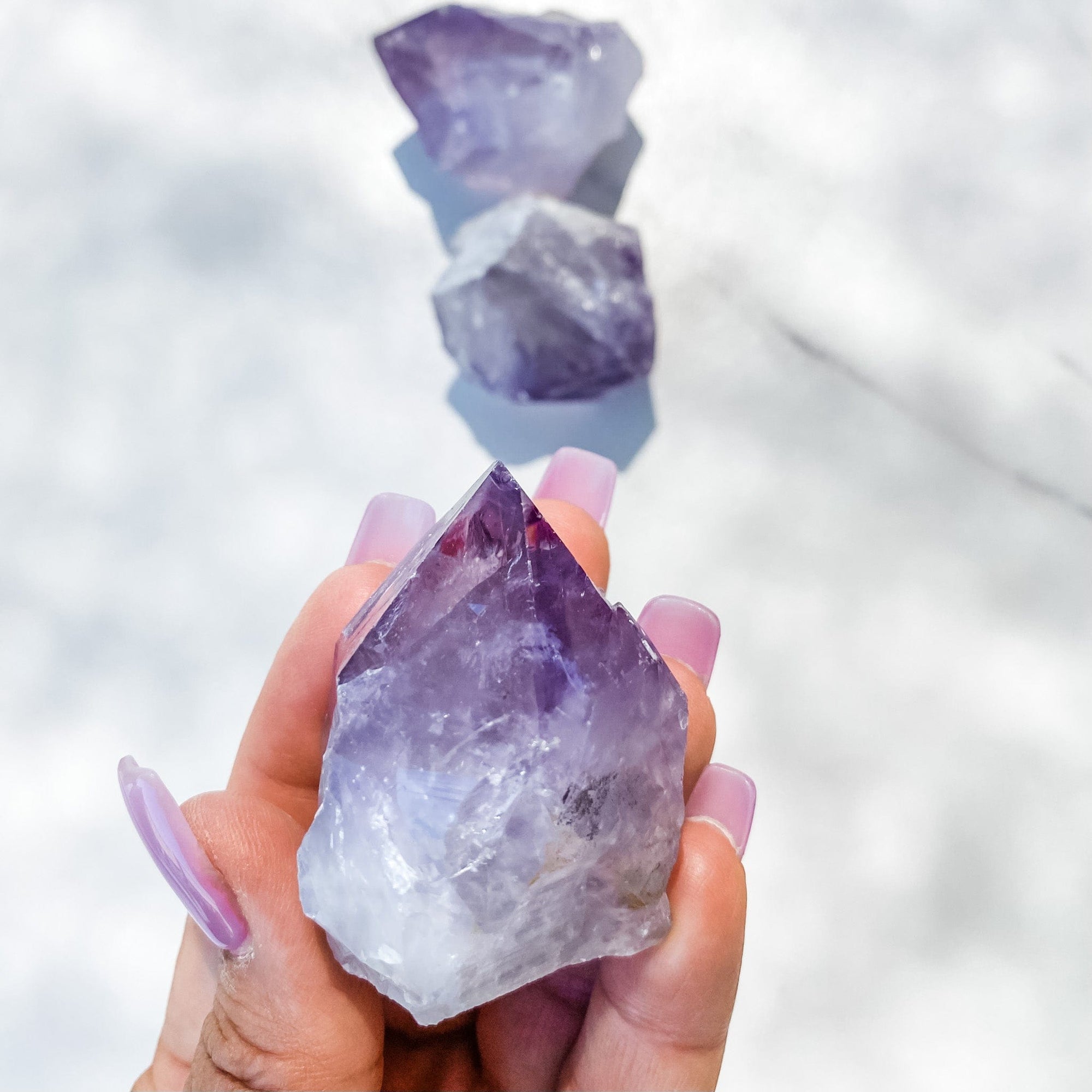 Natural Amethyst Beads Freeform Raw Rough Unpolished Purple