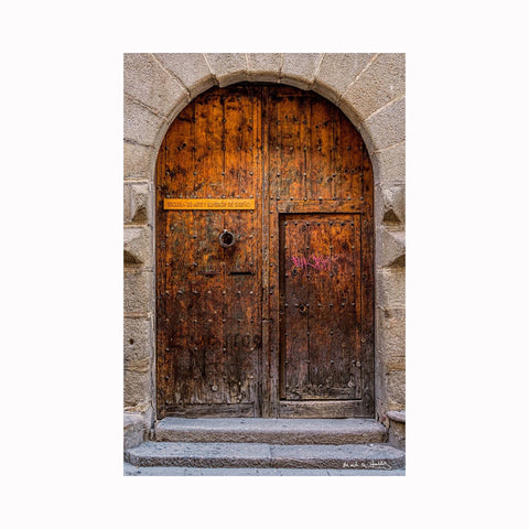 "Segovian Old Oak Door" by Texas artist photographer Mark Holly | Europe travel photography | Spain and Portugal | Shop original art by Texas artists at artasemotion.com | Boerne, San Antonio art gallery with original paintings, photography, and more