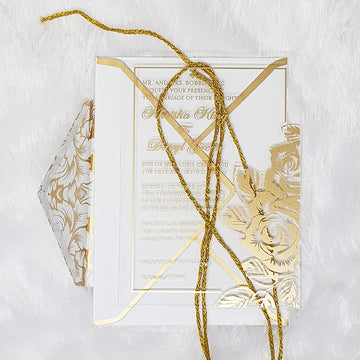 Vintage frame Shape Acrylic Wedding Invitation DACR03