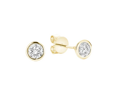 Diamond Bezel Earrings