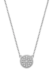 Diamond Pave Disc Necklace