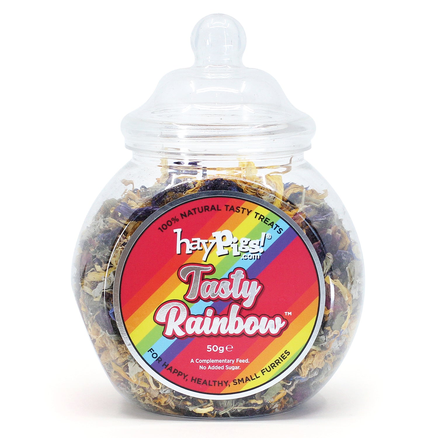 HayPigs!® Tasty Rainbow™ (50g) in Small Collectors Jar - HAYPIGS product image