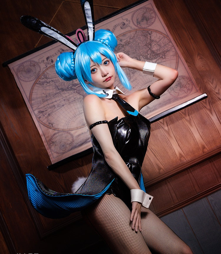 搬入設置サービス付 ミク miku バニー bunny コスプレ 黒兎 - 通販