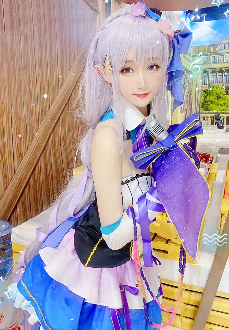 人気ブランド多数対象 C256 リゼロ エミリア 異世界アイドル コスプレ服