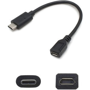 USB 3.1 (C) Male to Micro-USB 2.0 (B) Female Black Adapter – Natix