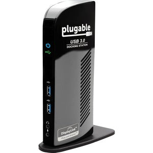  Plugable USB 3.0 Universal Laptop Docking Station Dual Monitor  for Windows and Mac, USB 3.0 or USB-C, (Dual Video: HDMI and HDMI/DVI/VGA,  Gigabit Ethernet, Audio, 6 USB Ports) Black : Electronics