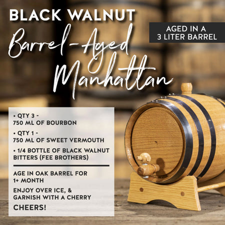 Recipe for a Black Walnut Barrel-Aged Manhattan