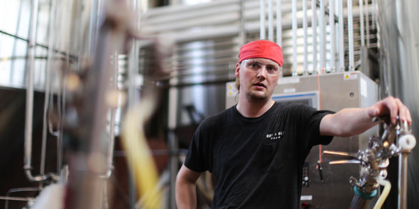 Revolution Brewing's Marty Scott in the brewery's production facility