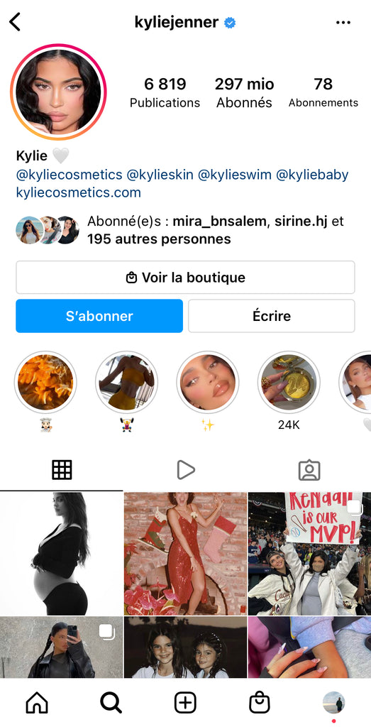 Kylie _ who has the most followers on Instagram