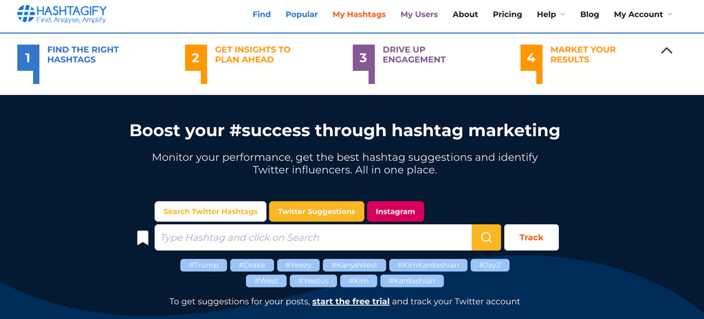 Meilleurs Générateurs de Hashtags _ Hashtagify