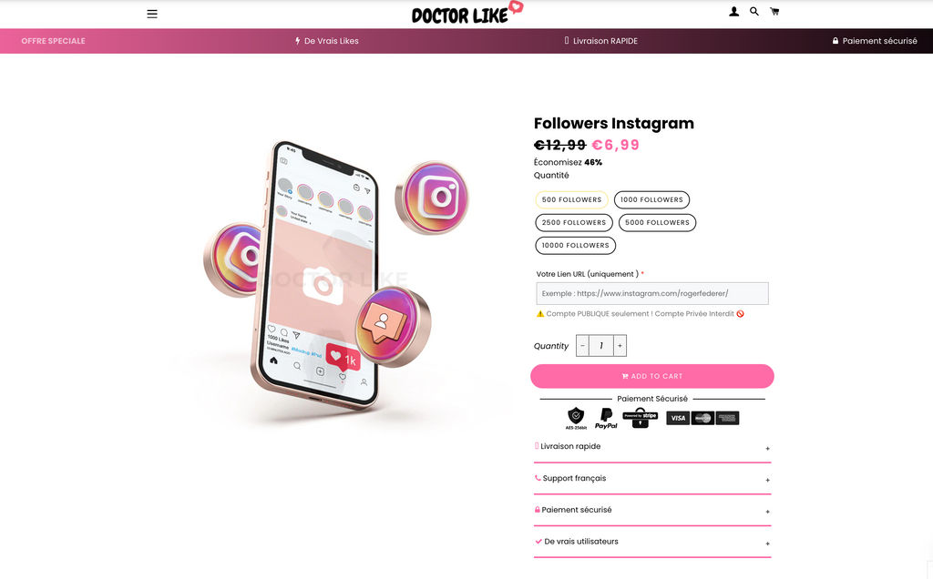 comment acheter des abonnés instagram avec Doctor-Like - 1