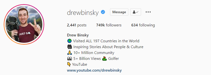 insta bio idea - travel