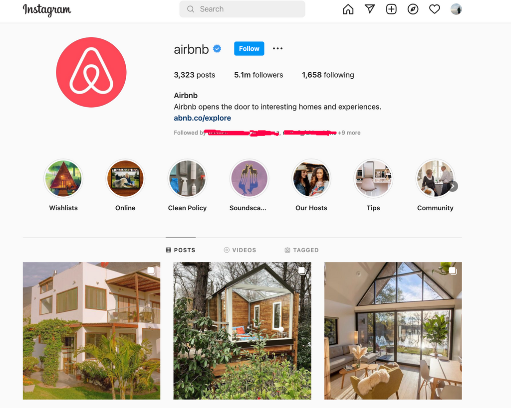 optimización de redes sociales _ AirBnb