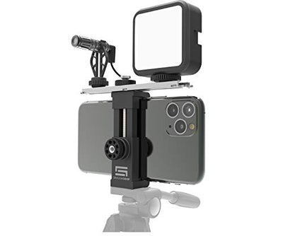 DREAMGRIP Scout MOJO Modular Rig Kit 2020 with 3 Microphones, LED Light and All-in Accessories Set for PRO Video Production with Any Smartphone for Journalists, Vloggers, Youtubers, and Movie Makers