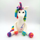 A wee woolly wonderfuls crochet unicorn