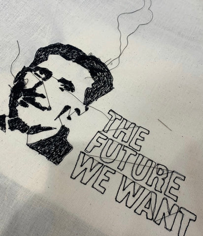 'The Future we want" Embroidery piece of George Orwell