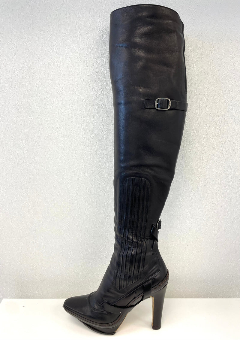 Brown Thigh High Platform boots 38 – High Heel Hierarchy