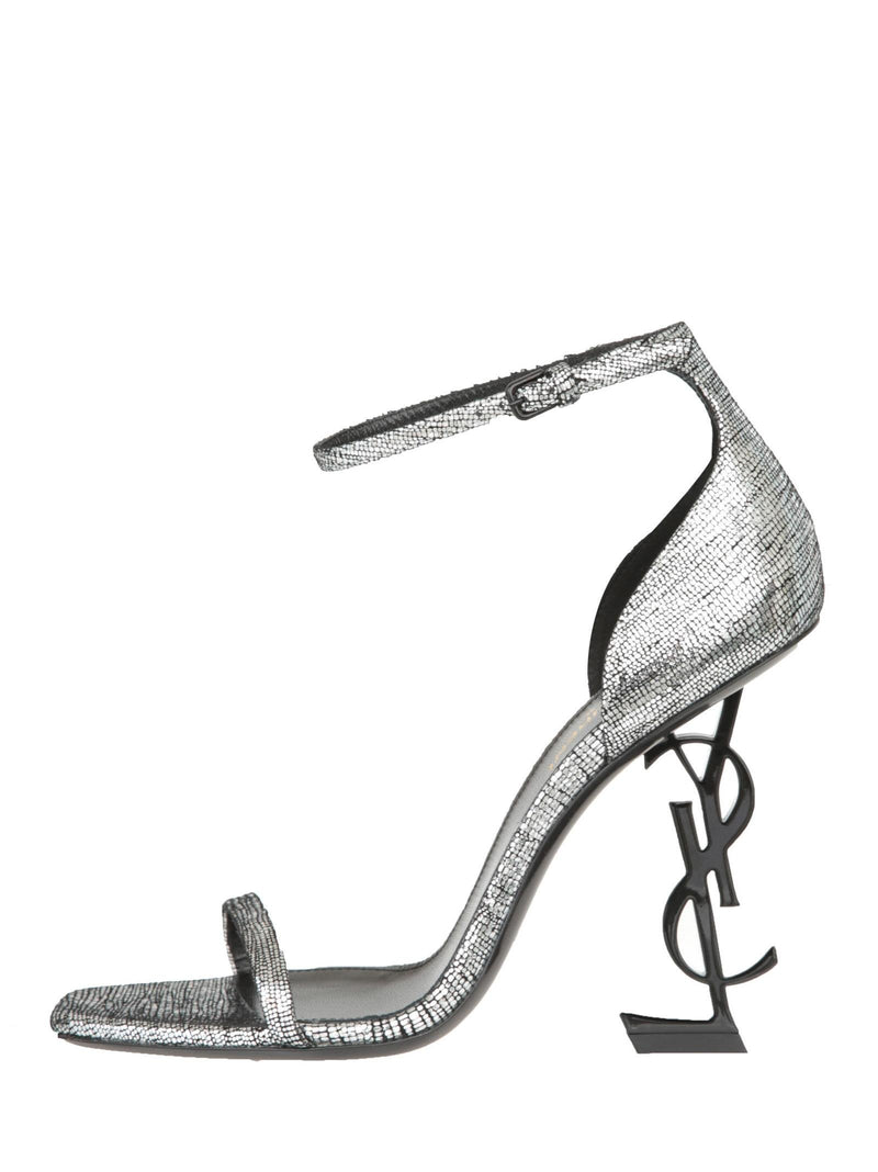 ysl silver heels