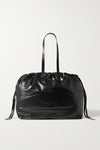 NEW Chagaar Black Crinkled Leather Tote Bag