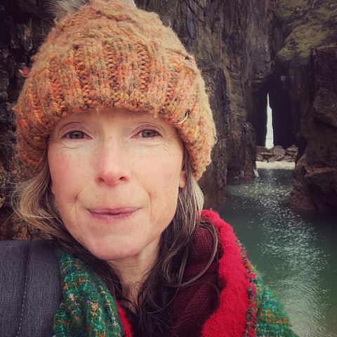 Jacqueline Wild wearing a bobble hat after getting into a Rockpool