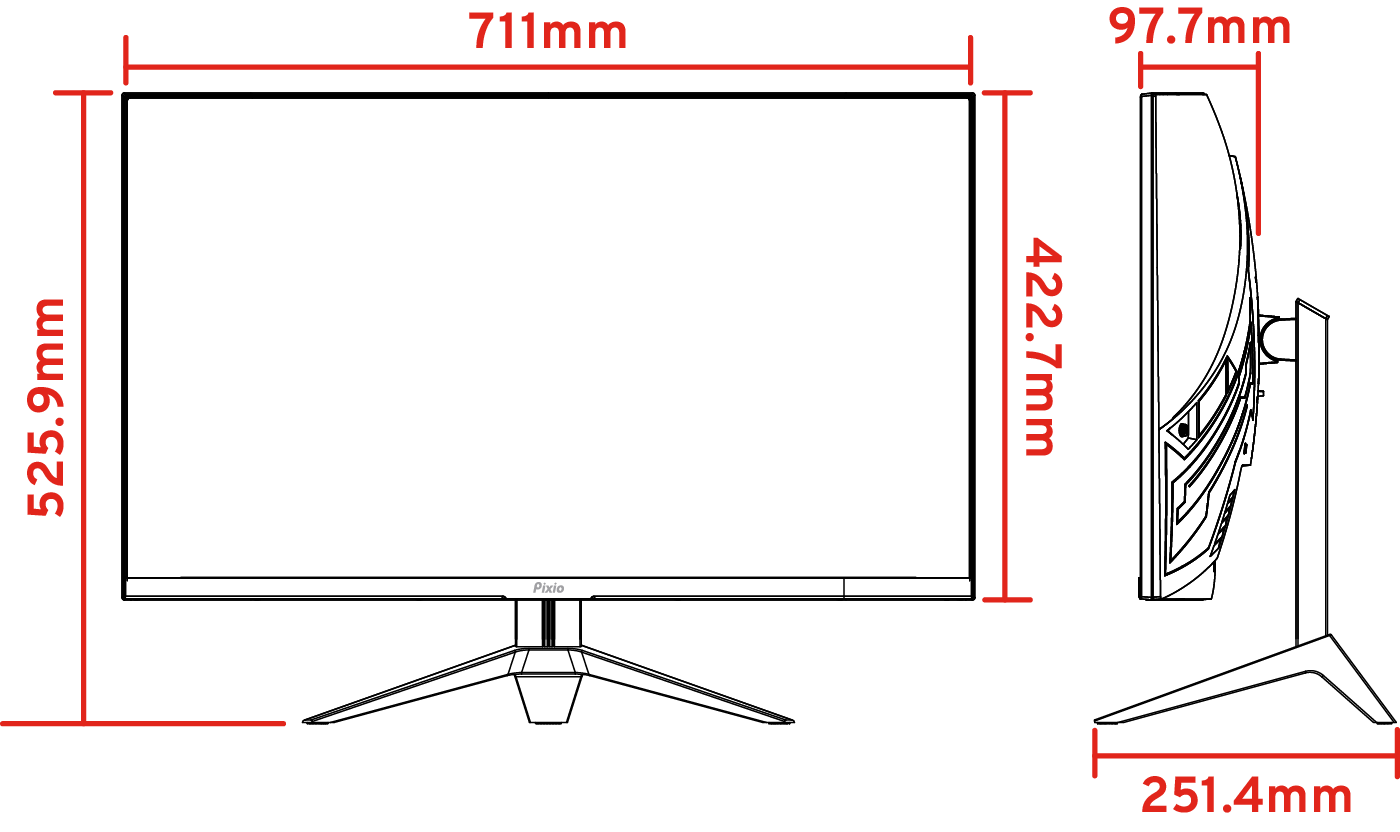 PXC325 | Pixio（ピクシオ）ゲーミングモニター – Pixio Japan