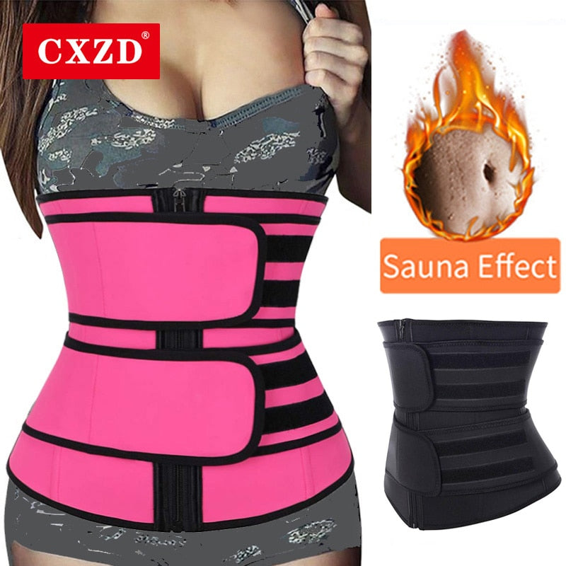Sauna Sweat Belt Weight Loss Neoprene Waist Trainer Body Shaper Corset Slimming  Belly Sheath Women Tummy Trimmer Cincher Sports
