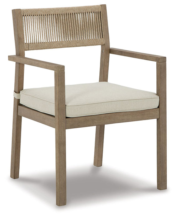 Aria Plains - Brown - Arm Chair With Cushion (Set of 2)