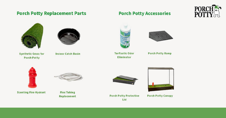 Porch Potty offers a range of replacement parts