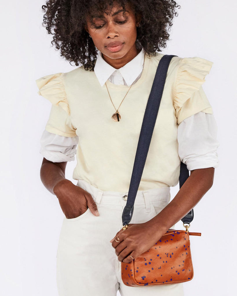 Clare V. Shoulder Strap - Poppy/Grommets on Garmentory