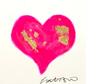 Tiny Heart & Soul on paper (3x3) and framed - Katie Johnston Art & Design