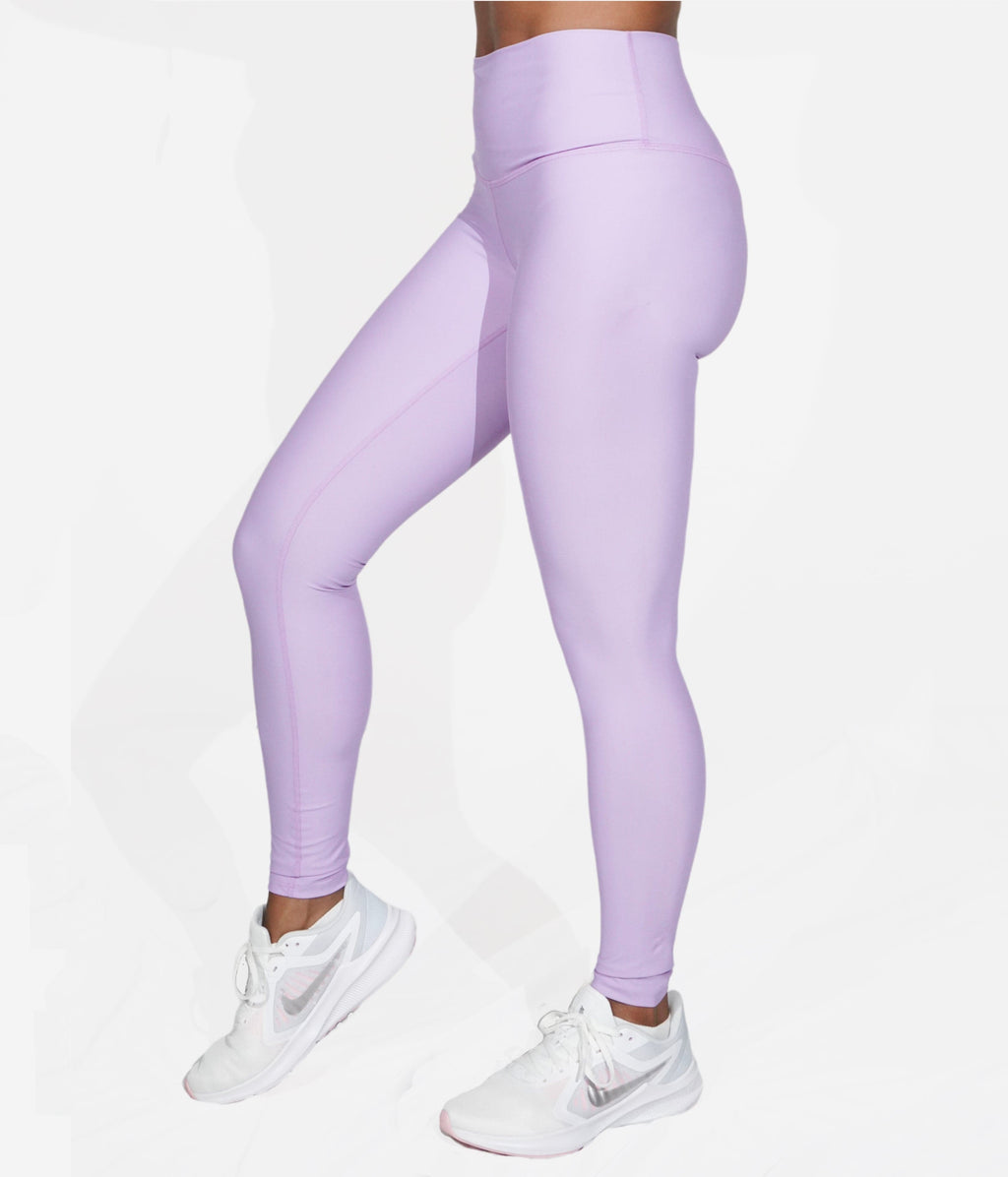 Falcon Regular Waist Leggings - Light Purple Melange