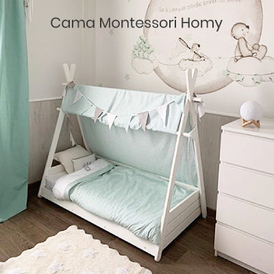 del colecho a la cuna con cama Montessori Homy 70x140