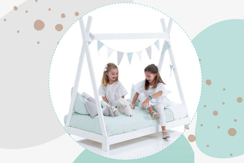 Cama Cabaña a Ras de Suelo - Cama Casita - Cama Infantil