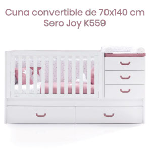 Sero Joy convertible crib with trundle bed and drawers