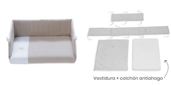 Set textil minicuna 50x80 