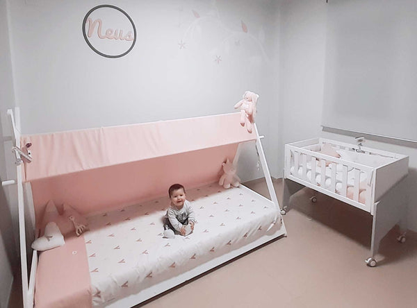 cama Montessori para que el bebé duerma solo