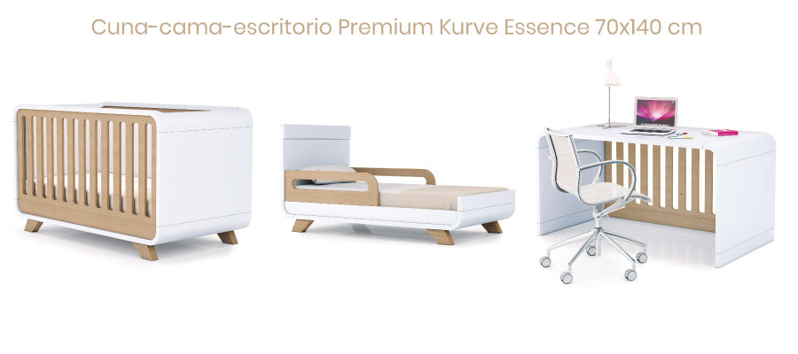 Cuna Premium Kurve Essence Alondra para habitación estilo nórdico bebé