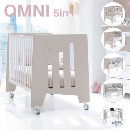 Co-sleeping cot with wheels 60x120 cm