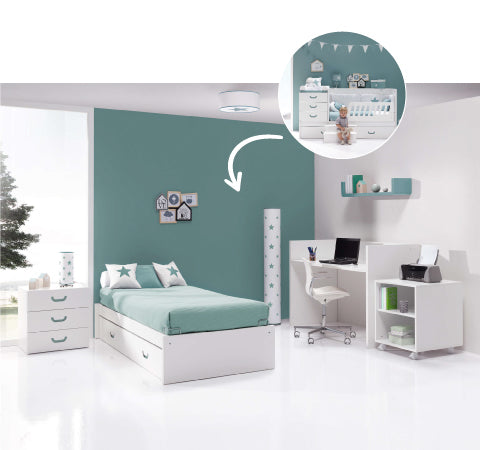 Crib for children that becomes a room