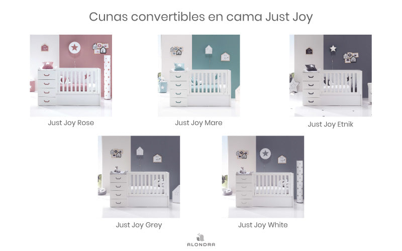 gama de cunas convertibles personalizadas Just Joy