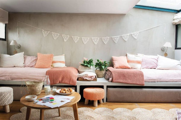 dormitorio infantil decorado con crochet