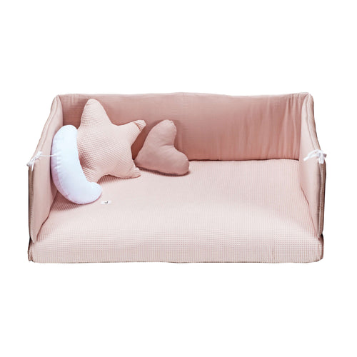 Set de sábanas minicuna colecho rosa de 50x80 y 50x90 cm