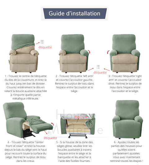 Guide d'installation Housse Fauteuil Relax | Housse Moderne