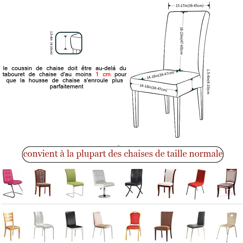 Housse De Chaise Décoration Salle À Manger Chaise Housse Housse De Fauteuil  De Bureau Housses Fauteuil Cabriolet De Salon Housse. Chaise Couvre Chaise  Salle À Manger, Extensible, Pour Gamer - Couvre-chaise 